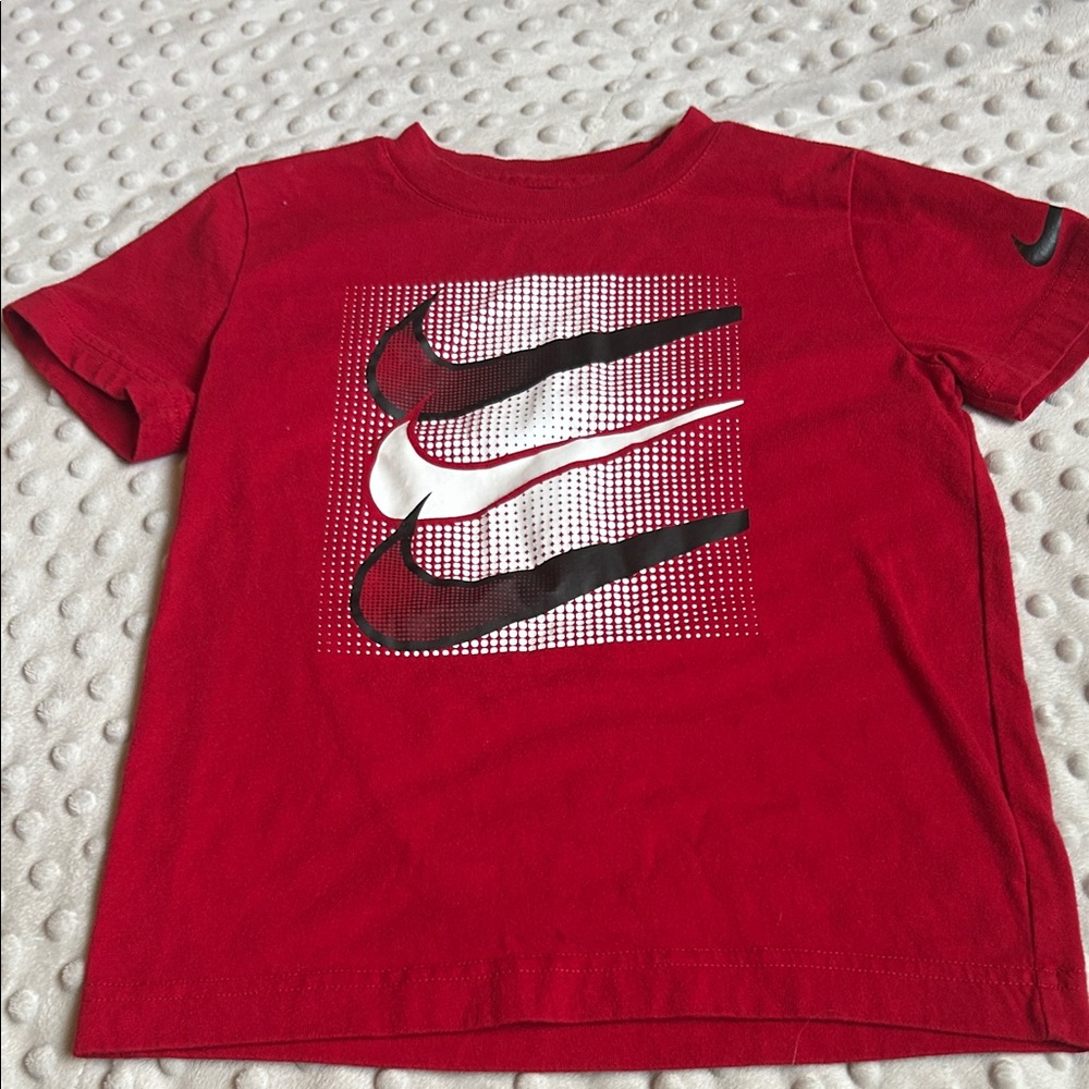 Nike Kids Red Swoosh Tee